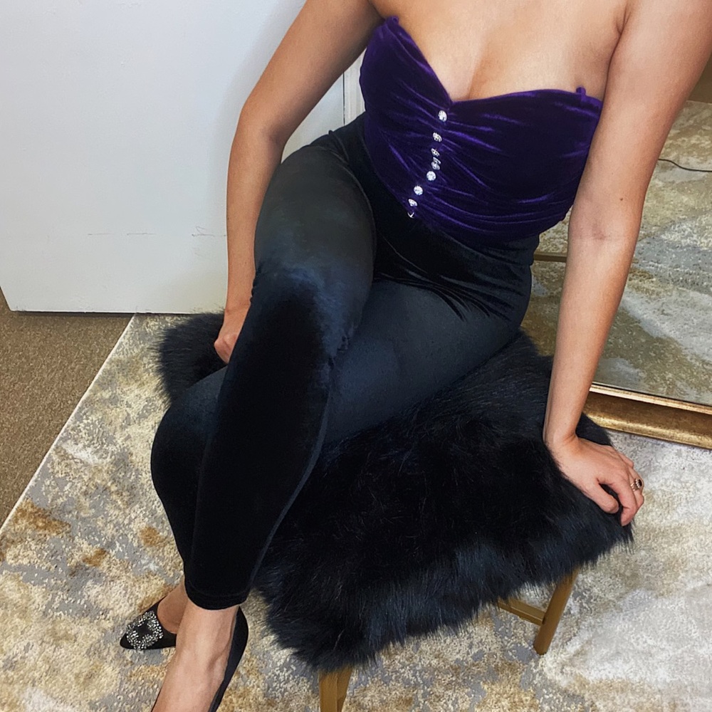 Zara Velvet Crop Top
